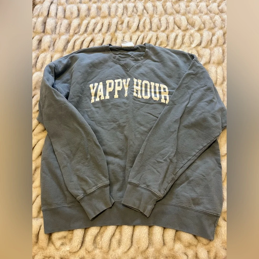 Champion Charcoal Athletic Tee with “Yappy Hour” Graphic - Picture 2 of 2